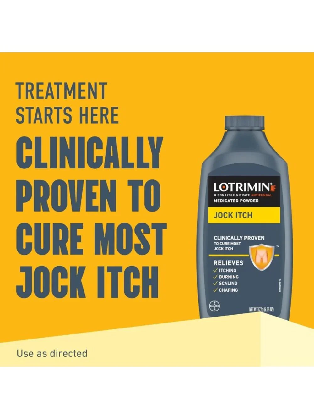 Medicated Antifungal Powder for Jock Itch Relief, Miconazole Nitrate, 6.25 oz